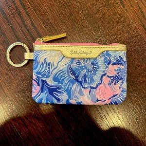 lily pulitzer id case keychain wallet